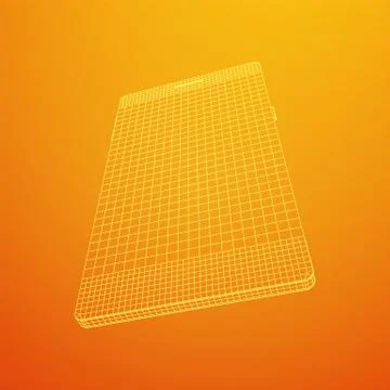 Smartphone mobile touch screen display wireframe Stock Illustration