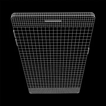 Smartphone mobile touch screen display wireframe Stock Illustration