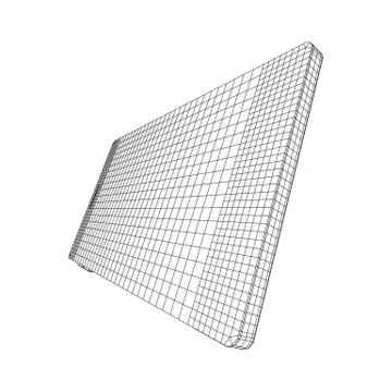 Smartphone mobile touch screen display wireframe Stock Illustration