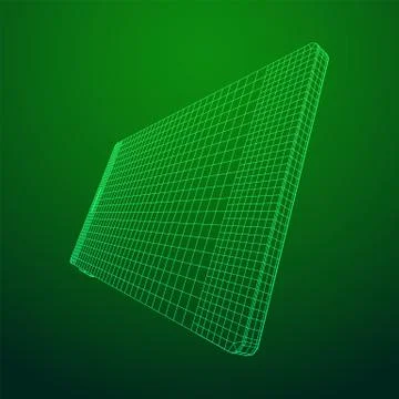 Smartphone mobile touch screen display wireframe Stock Illustration