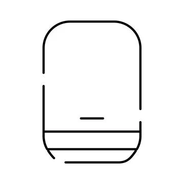Smartphone mobile user interface application line icon Stock Illustration