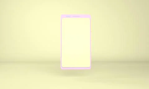 Smartphone mockup with blank screen. 3D Render Stock Illustration