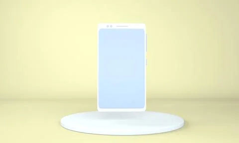 Smartphone mockup with blank screen. 3D Render Stock Illustration