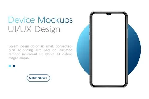 Smartphone mockup with blank screen Stock Illustration