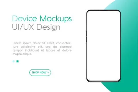 Smartphone mockup with blank screen Stock Illustration
