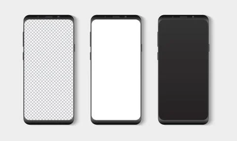Smartphone mockup with blank screen Stock Illustration
