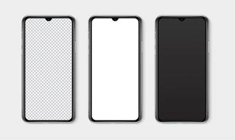 Smartphone mockup with blank screen Stock Illustration