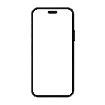 Smartphone Mockup with Blank Screen for UI or UX Design and Presentation Stockillustratie