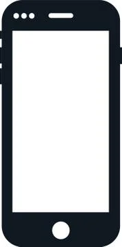 Smartphone mockup with blank white screen old smartphone Stock Illustration