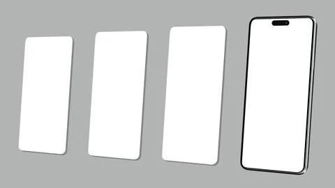 Smartphone mockup with blank wireframing pages. Concept for showcasing web de Illustrazione stock
