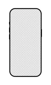 Smartphone mockup. Gadget flat symbol. Blank smart phone screen simple template Illustrazione stock