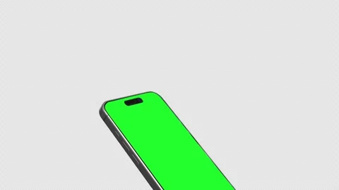 Smartphone Mockup with Green Screen Display Isolated Stock Footage 342167170