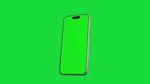 Smartphone Mockup with green screen on green background Stock Footage 342166900