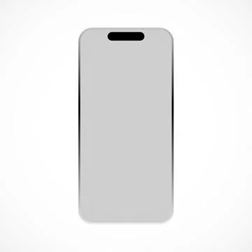 Smartphone mockup isolated on white background. Vector illustration Stock Illustration