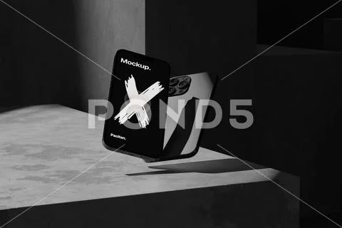 Smartphone Mockup on Marble Surface Modello PSD