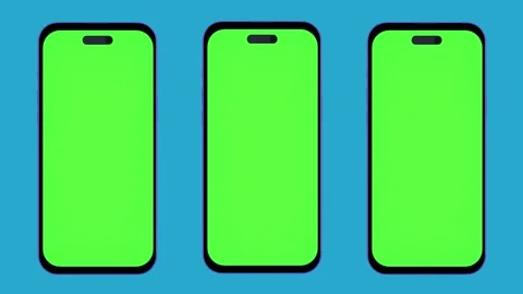 Smartphone Mockup motion graphics. mobile green screen. Stock Footage 311643600
