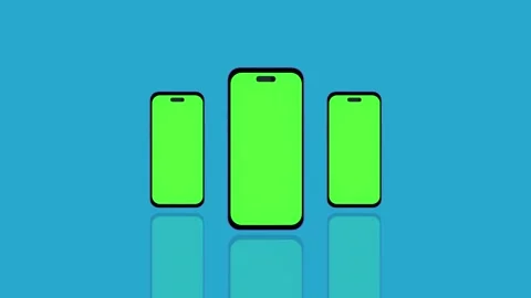 Smartphone Mockup motion graphics. mobile green screen. Stock Footage 311643612