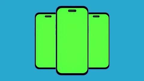 Smartphone Mockup motion graphics. mobile green screen. Stock Footage 311643613