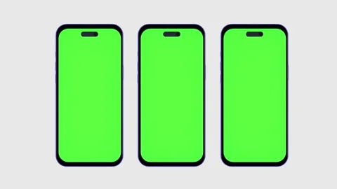 Smartphone Mockup motion graphics. mobile green screen. Stock Footage 311643617