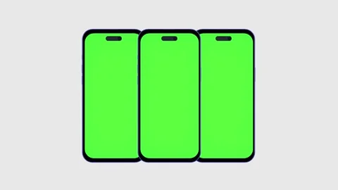 Smartphone Mockup motion graphics. mobile green screen. Stock Footage 311643622