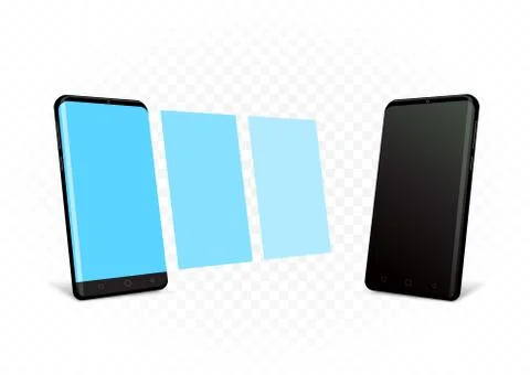 Smartphone mockup with screen template Stock Illustration