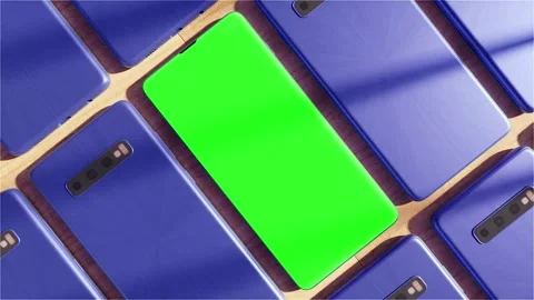 Smartphone Mockup on Solar Panel Background with Chroma Key Green Screen Stock Footage 336662775