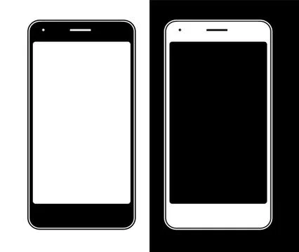 Smartphone mockup vector flat illustration Stock Illustration