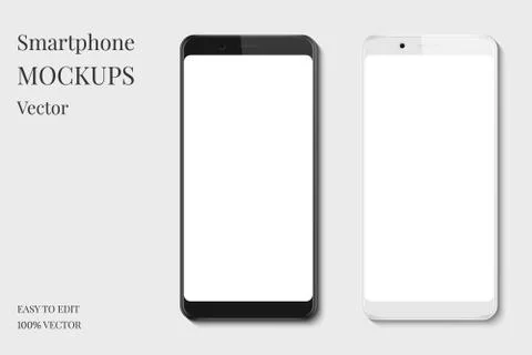 Smartphone Mockup Vector Stock Illustration