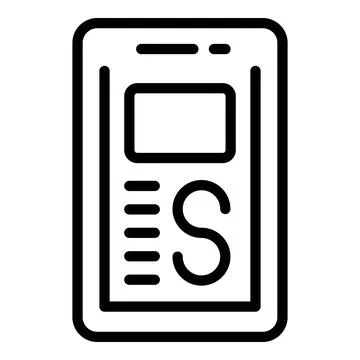 Smartphone monetize icon outline vector. Data profit 스톡 일러스트