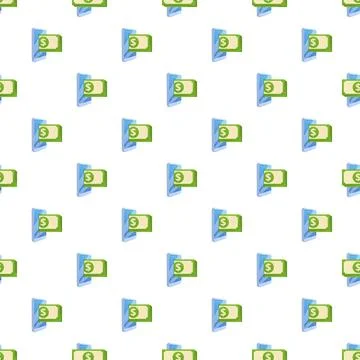 Smartphone with money pattern showing mobile banking transaction Illustrazione stock