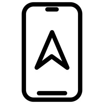 Smartphone Navigation App Icon イラスト素材