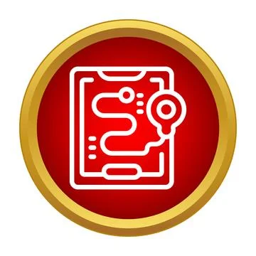 Smartphone with navigation map and location pin icon Stock Illustration