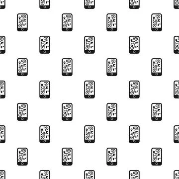 Smartphone navigation map displaying route from a to b pattern Stock Illustration