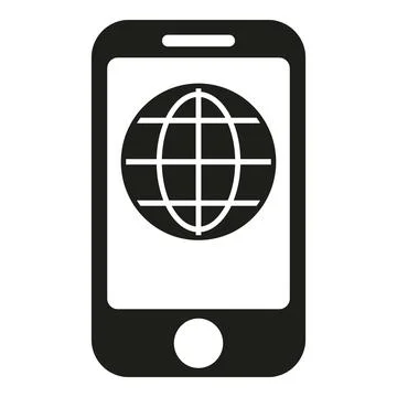 Smartphone network icon simple vector. Social media Stock Illustration