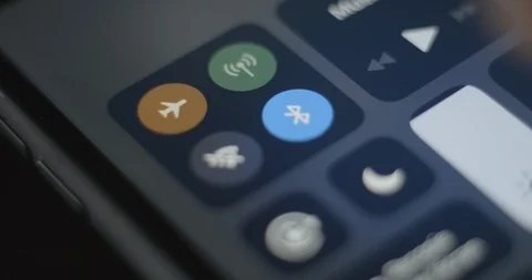 Smartphone networks switch on/off slow motion, 4K DCI PRORES HQ Stock Footage 94981220