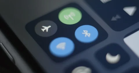 Smartphone networks switch on/off slow motion, 4K DCI PRORES HQ Stock Footage 94981499