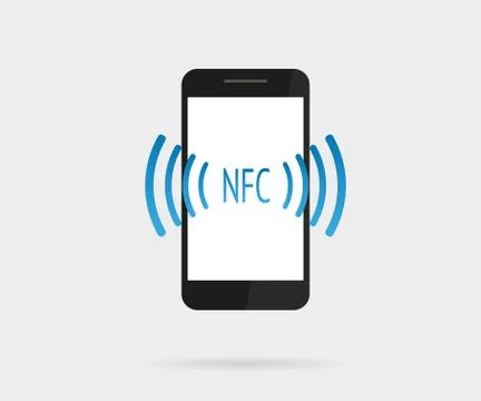 Smartphone with nfc function Stock Illustration