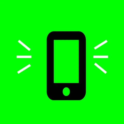 Smartphone Notification Alert Icon Animation on Green Screen Stock Footage 342121874