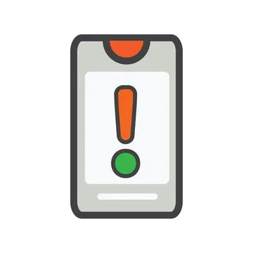 Smartphone with notification illustration. Stock Illustration