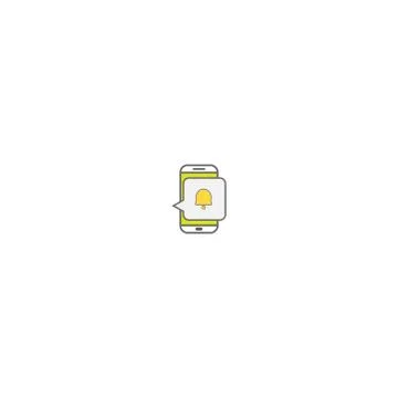Smartphone notification logo icon vector Stock Illustration