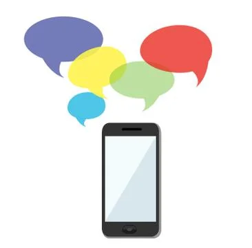 Smartphone notifications and background Stock Illustration