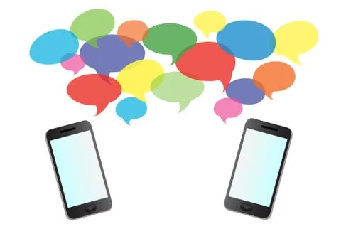 Smartphone notifications and background Stock Illustration