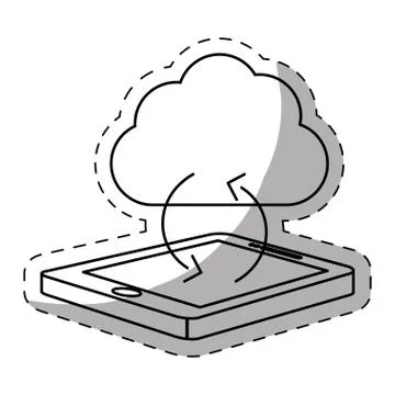 Smartphone optimization and tuning data center Illustrazione stock