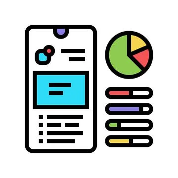 Smartphone optimize color icon vector illustration Stockillustratie