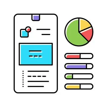 Smartphone optimize color icon vector illustration 库存插图