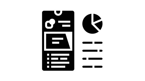Smartphone optimize glyph icon animation Stock Footage 164218958