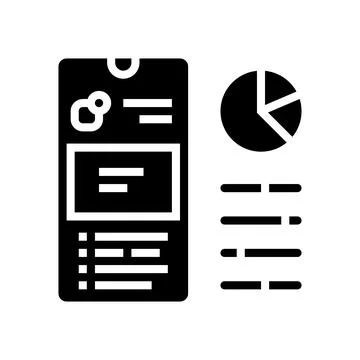 Smartphone optimize glyph icon vector illustration Stockillustratie