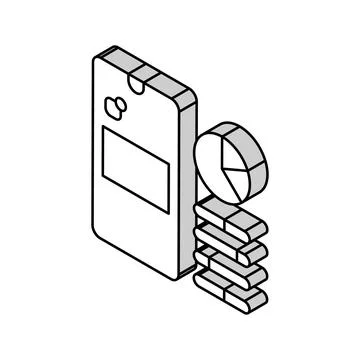Smartphone optimize isometric icon vector illustration 库存插图