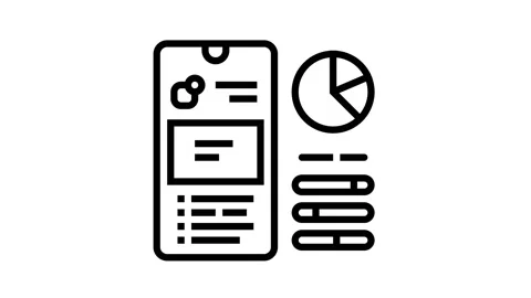 Smartphone optimize line icon animation Stock Footage 164208277