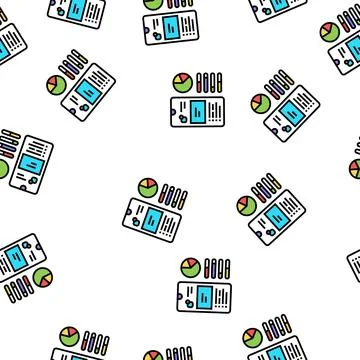 Smartphone optimize vector seamless pattern Illustrazione stock